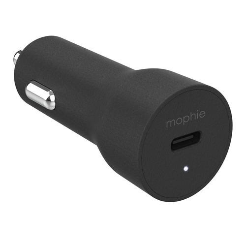 Mophie Car Charger w/ USB Type C Cable Black