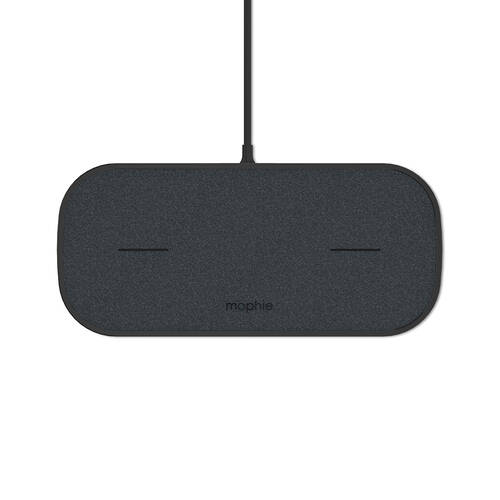 Mophie Dual Wireless Charging Pad Fabric Universal Wireless Charger - Black