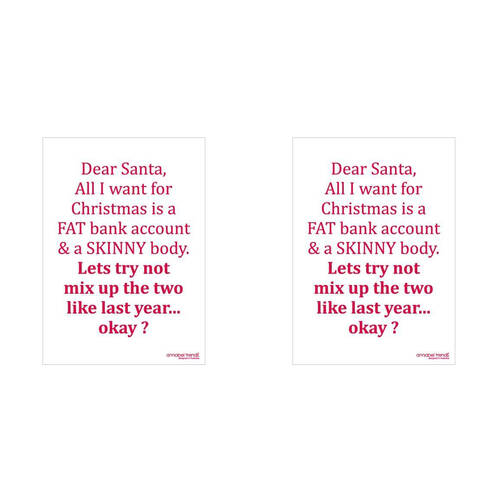 2PK Annabel Trends Christmas Cotton Tea Towels - Fat Skinny