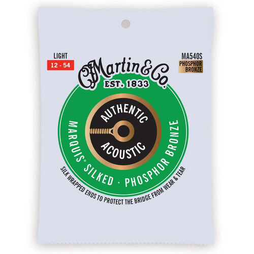 Martin Guitar MA540S Authentic Silked Strings 92/8 Phosphor Bronze Light