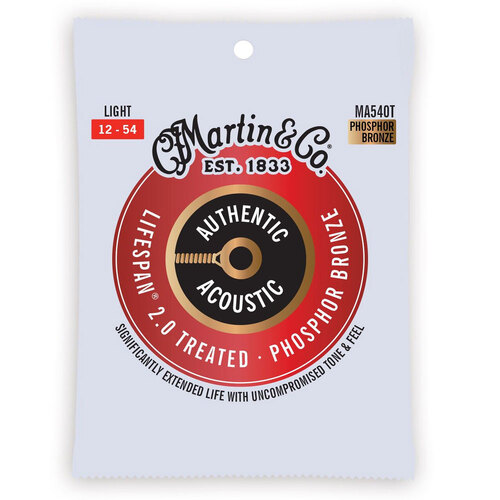 Martin Guitar MA540T Authentic Treated Strings 92/8 Phosphor Bronze Light