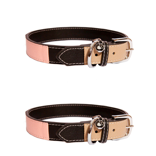 2PK Rosewood Adjustable 55.8cm Three-Tone Pet/Dog Neck Collar Animal Strap Choker L