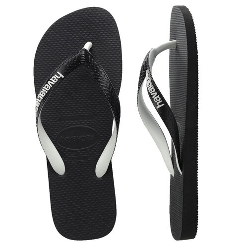 Havaianas Top Mix Preto Black Mens/Womens Thongs Size BR 37/38 US 7/8W 6/7M