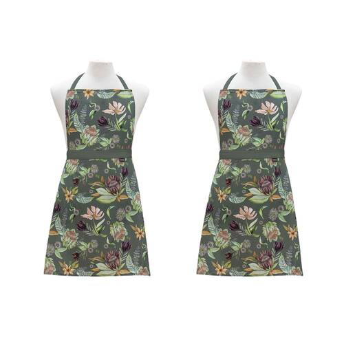 2PK Leura Cotton Kitchen Adjustable Cooking Apron 68x78cm