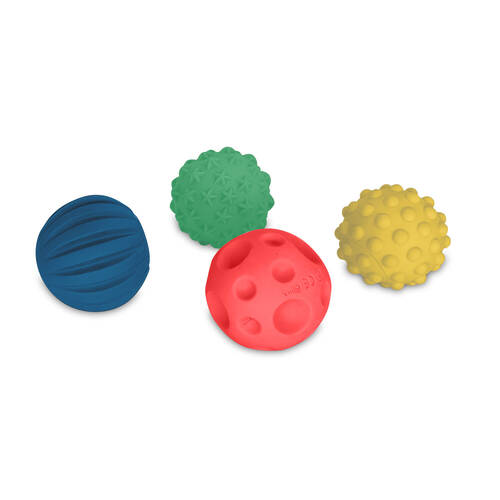 4pc Edushape Sensory Push & Roll Inflated Ball Kids Play Toy 10m+
