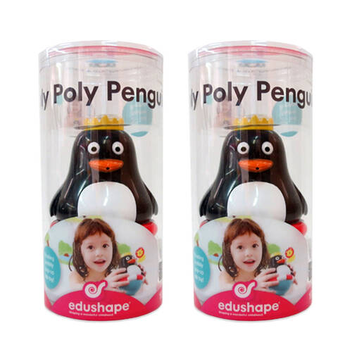 2PK Edushape Roly Poly Penguin Bath Toy Kids/Children Interactive Play 10m+