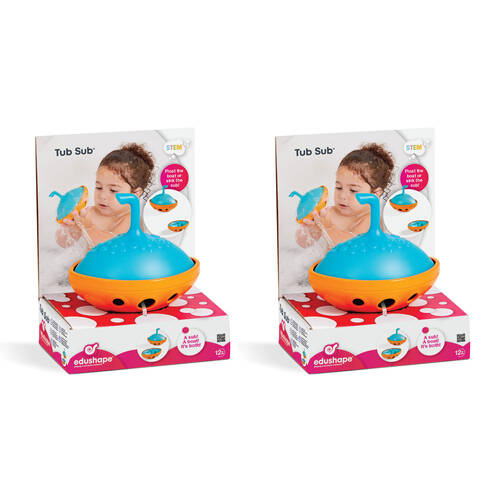 2PK Edushape Tub Sub Boat Bath Toy Kids/Children Interactive Play 12m+
