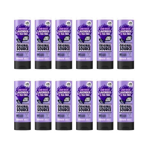 12x Original Source Laid Back Lavender & Tea Tree Shower Gel 250ml