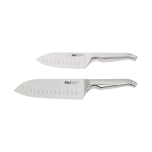2pc Furi Pro East/West Santoku Knife & Wooden Box Set
