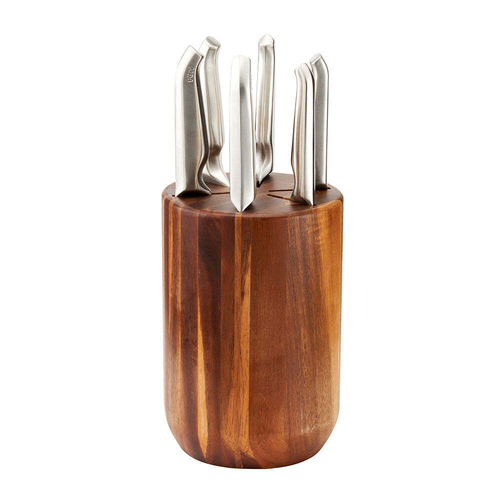 7pc Furi Pro Cook/Chefs Knives & Capsule Wood Block Set