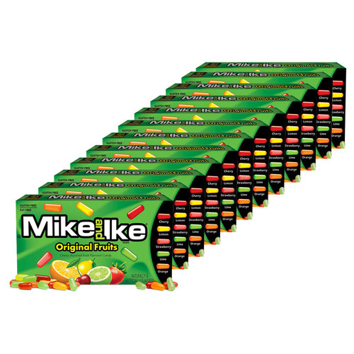 12PK Mike & Ike 141g Original Fruits Flavoured Chewy Candy