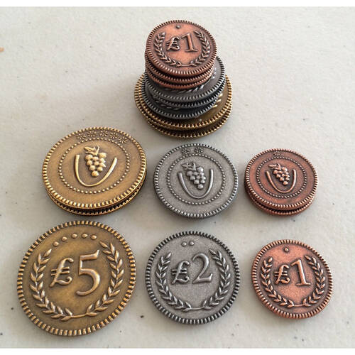 Stonemaier Games Viticulture Metal Coins Tabletop Game Accessory
