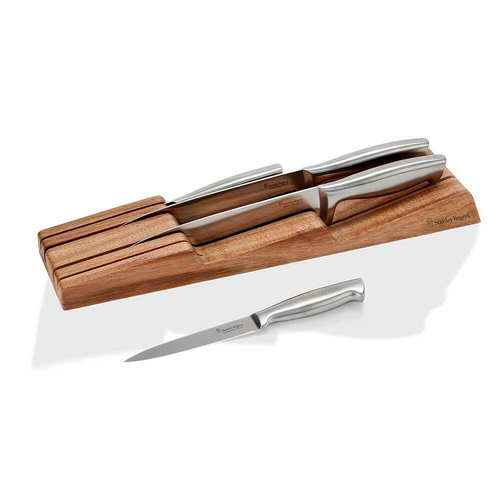 Stanley Rogers In-Drawer Stainless Steel Knife Block 5pc Set