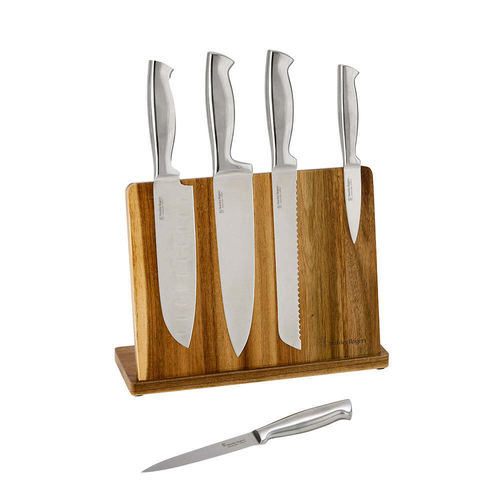 Stanley Rogers Magnetic Stainless Steel Knife Block Set 6pc