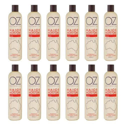 12PK OZ Botanics Major Moisture Shampoo For Damaged Dry All Hair Types 400ml