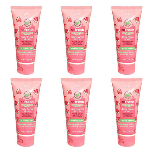 6PK XBC So Fresh Watermelon Crush Daily Facial Scrub For All Skin Types 100ml