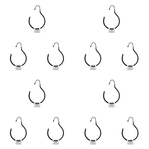 24pc Boxsweden Hangit Metal Accessory Clothes Hanger 20x13cm - Black