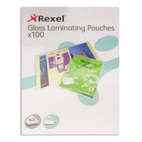 100pc Rexel A3 150 Micron Gloss Laminating Pouches