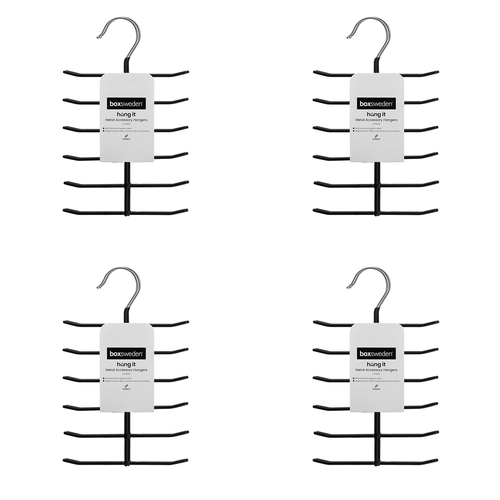 48pc Boxsweden Hangit Metal Accessory Clothes Hanger 18.5x26cm - Black