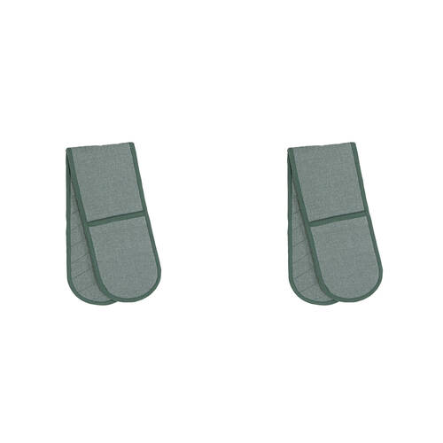 2PK Eco Ladelle Recycled Leaf Double Oven Mitt Heat Resistant Kitchen Glove