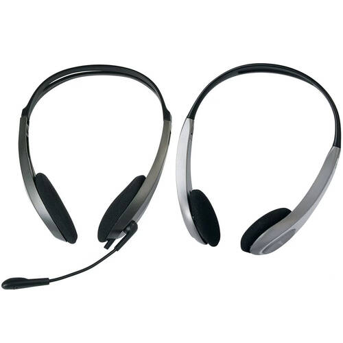 2pc Verbatim Multimedia Headset w/Microphone and Volume Control Set Black