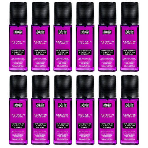 12PK XHC Keratin Classic Heat Defence Leave In Spray For All Hair Types 150ml