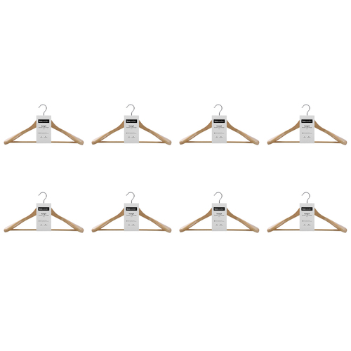 8PK Boxsweden Hangit Wooden Coat Hanger 45cm - Natural