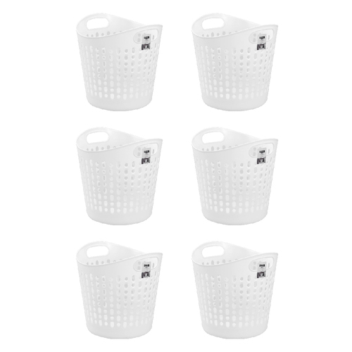 6x 2pc Boxsweden 55L Flexible Laundry Basket 43x46cm Assorted