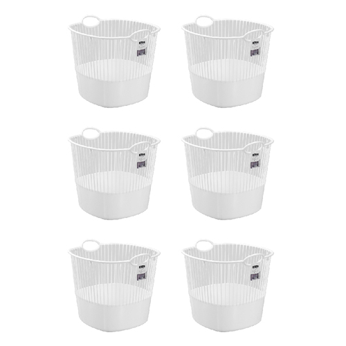 6x 2pc Boxsweden 36L Laundry Tote 45x42cm w/ Handle - Assorted