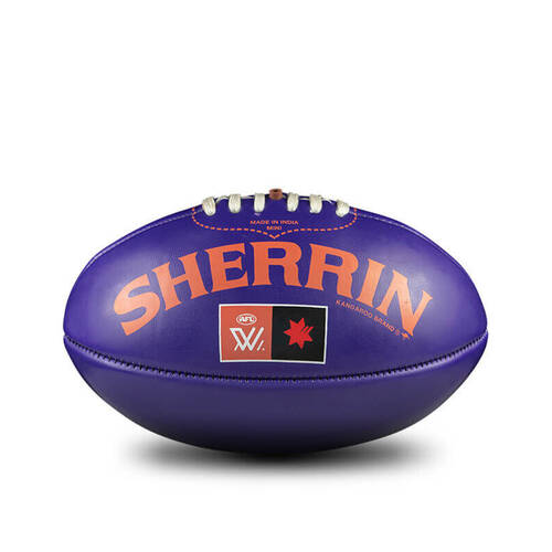 Sherrin PVC Mini AFLW Replica Recreational Play Football 20cm Purple