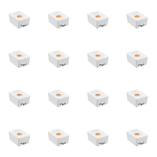 16PK Boxsweden Smooth Tidy Box w/ Lid 1.5L/13cm - Assorted