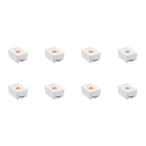 8PK Boxsweden Smooth Tidy Box w/ Lid 1.5L/13cm - Assorted