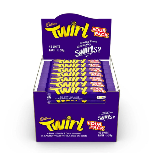 42pc Cadbury 58g Chocolate Twirl