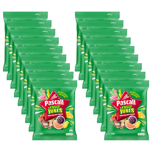 18pc Pascall Fruit Jubes 180g Sweets Confectionery