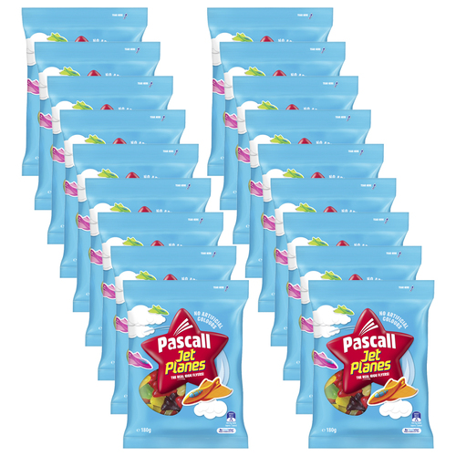 18pc Pascall Jet Planes 180g Sweets Confectionery