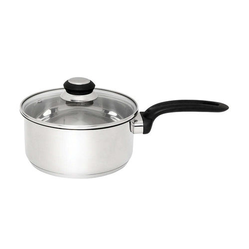 Wiltshire Classic Stainless Steel Glass Lid Saucepan 18cm
