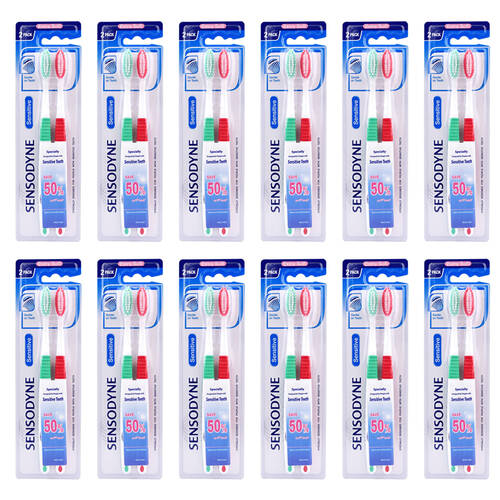 12x 2pc Sensodyne Toothbrush Sensitive Extra Soft Bristles Dental Oral Care Assorted