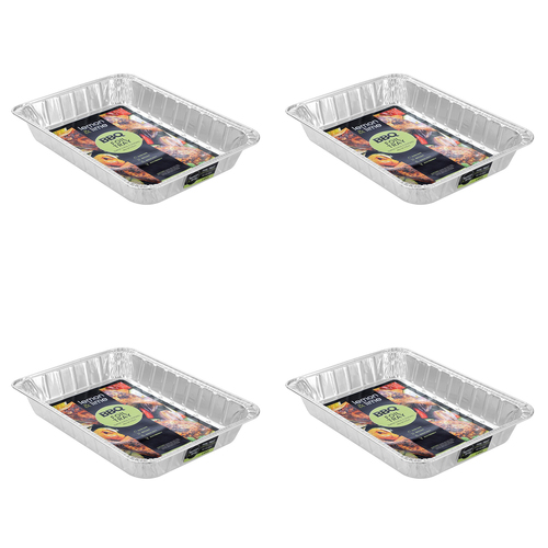 24PK Lemon & Lime Foil Baking Tray Rectangle Large 45x34cm - Silver