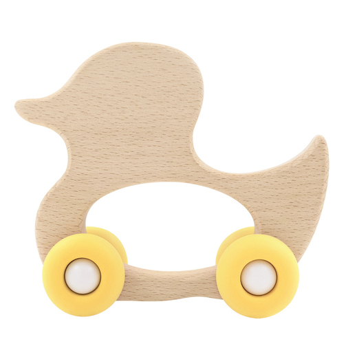 Playground 11cm Push A Long Ducky Wooden Toy Baby/Infant 6m+
