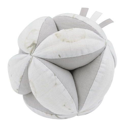 Living Textiles Organic Muslin Sensory Ball Dandelion/Grey