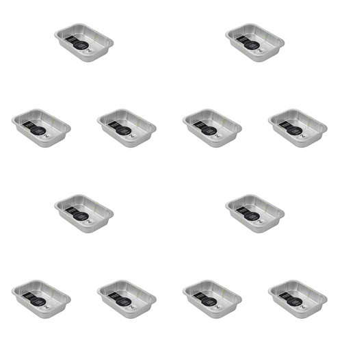 24pc Lemon & Lime Premium Smooth Wall Foil Tray 28x20cm - Silver