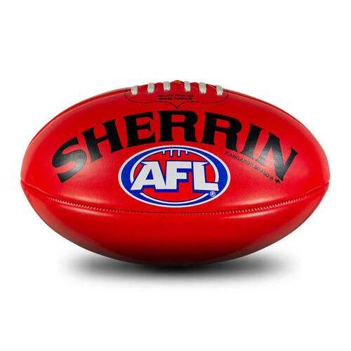 Sherrin PVC AFL Outdoor Recreational Play Replica Football Size 4 Red