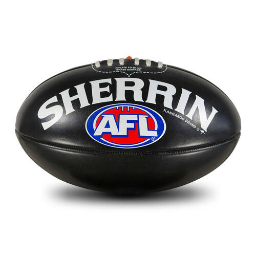 Sherrin PVC AFL Outdoor Recreational Play Replica Football Size 4 Black