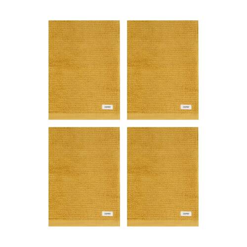 4PK Esprit 600GSM Porto Ribbed Combed Cotton Bath Towel 68x137cm Honey Yellow