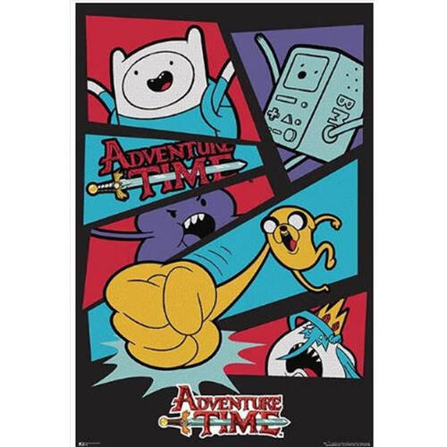 Cartoon Network Adventure Time Comic Collage Poster 91.5x61cm
