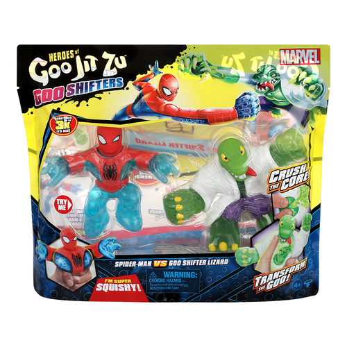 Heroes Of Goo Jit Zu Marvel Goo Shifters - Spiderman Vs The Lizard Toy 4y+