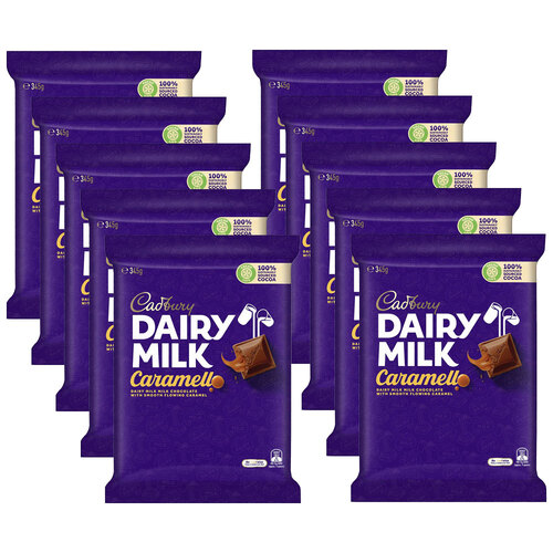 10pc Cadbury Dairy Milk Caramello Block 345g Chocolate Confectionery