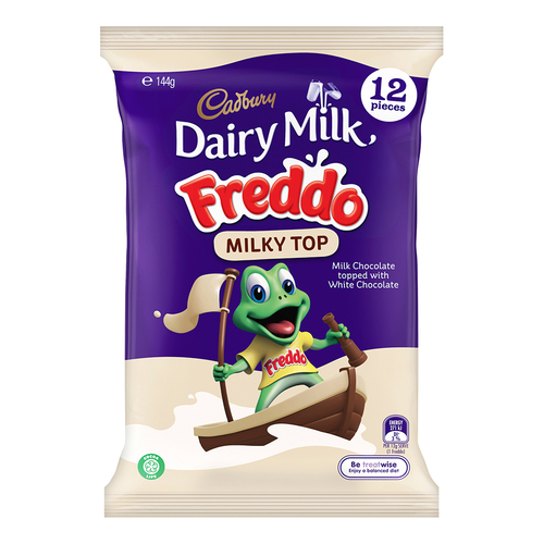 12pc Cadbury 144g Dairy Milk Chocolate Milky Top Freddo Share Pack