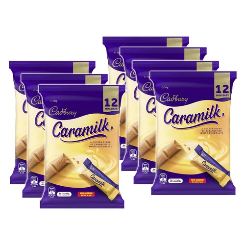 7PK 12pc Cadbury Caramilk Sharepack Mini Bars Confectionery Treats 12g