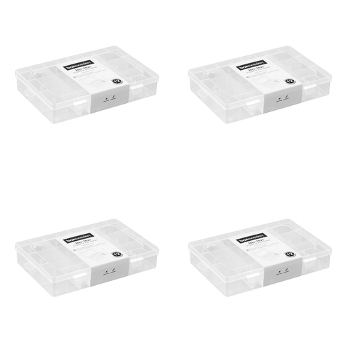 24PK Boxsweden Nic-Nac 12-Compartment Container 19.5x13.5cm - Assorted
